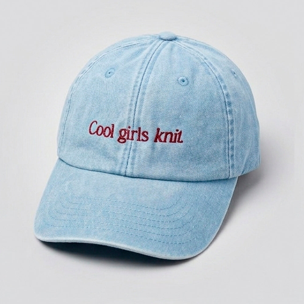 Sunday Knitting Club Cool girls knit -lippis (vaaleansininen)