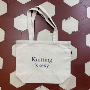 Knitting is sexy -kangaskassi