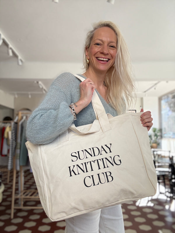 Sunday Knitting Club -kangaskassi (natural)