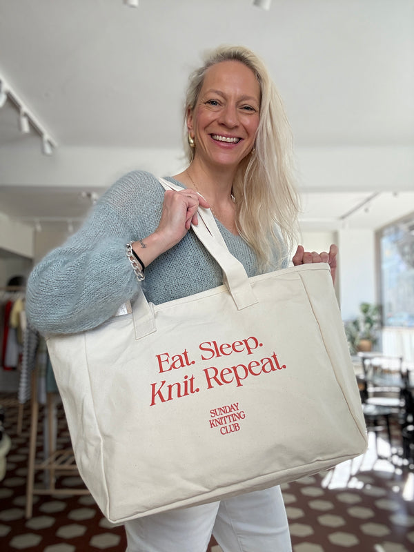 Eat. Knit. Sleep. Repeat. -kangaskassi