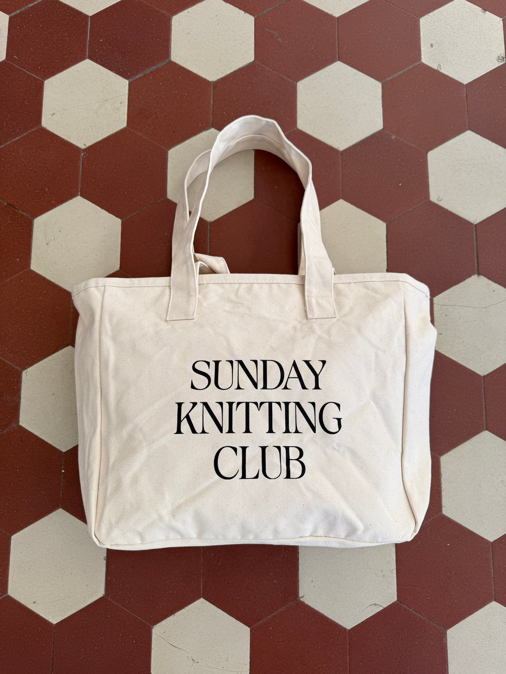 Sunday Knitting Club -kangaskassi (natural)