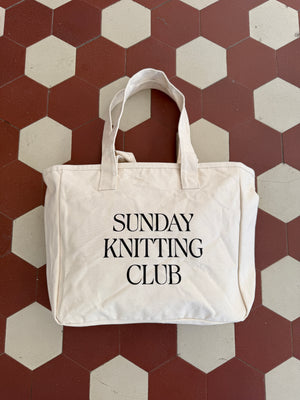 Sunday Knitting Club -kangaskassi (natural)